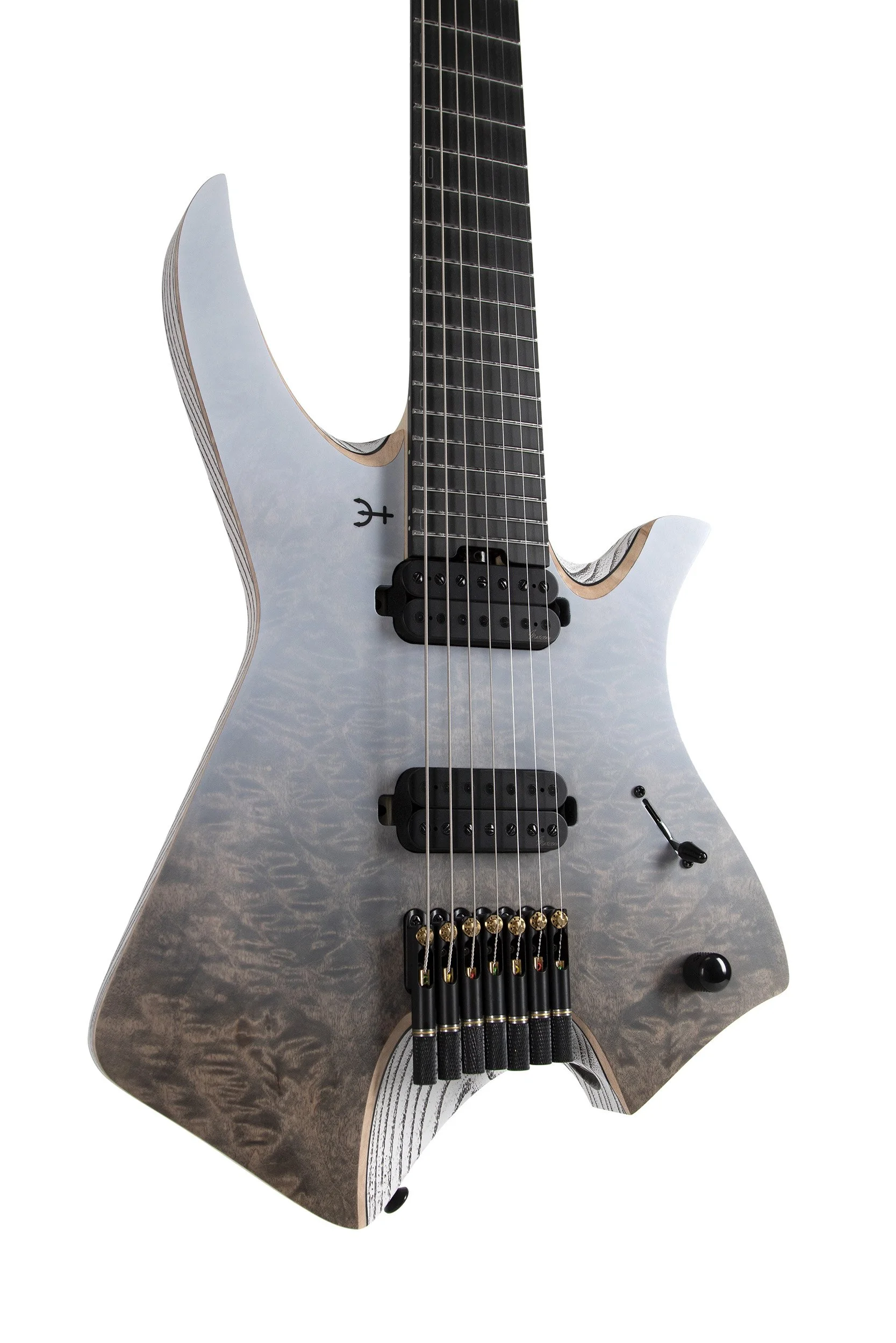 Quilted Maple top of the Infinia Neptune NE9506 with Lunar White finish