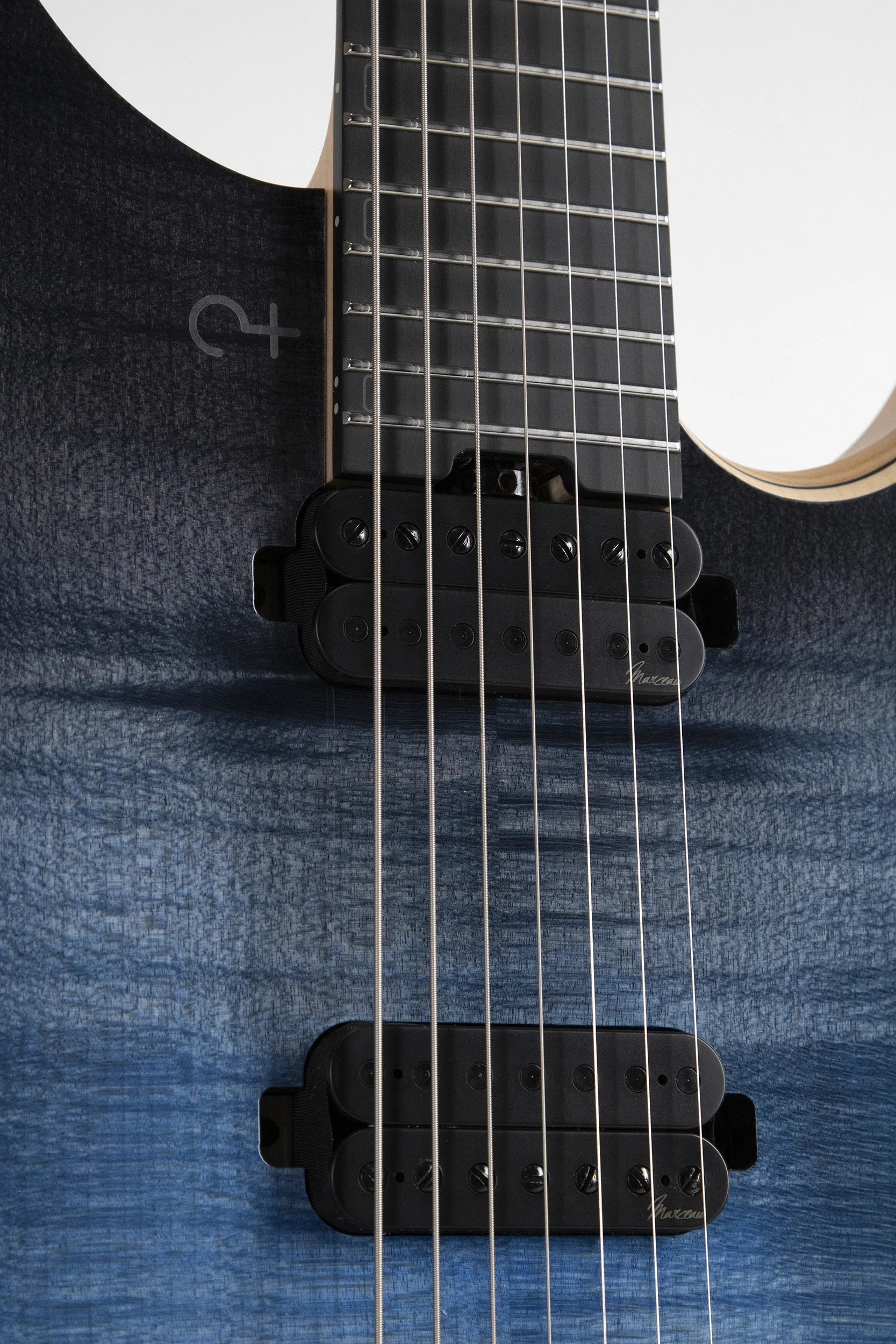 Infinia Ceres CE6606 body details with black hardware and Icarus / Nautilus pickups