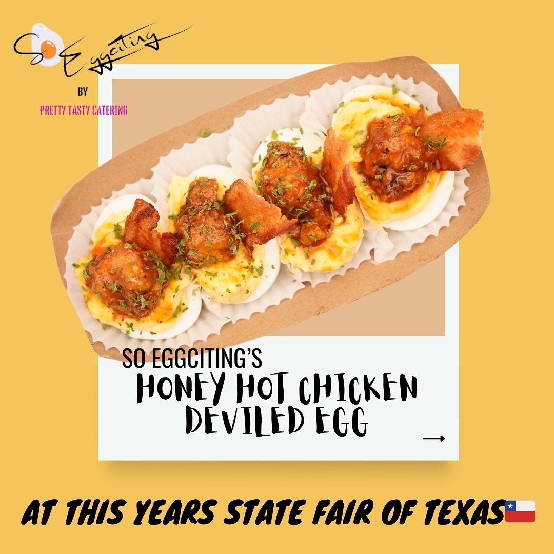 Come @soeggcitingtx mouthwatering &ldquo;Hot Honey Chicken Deviled Egg&rdquo; at this year&rsquo;s State Fair of Texas 🇨🇱! 

Will you be trying this deviled egg?