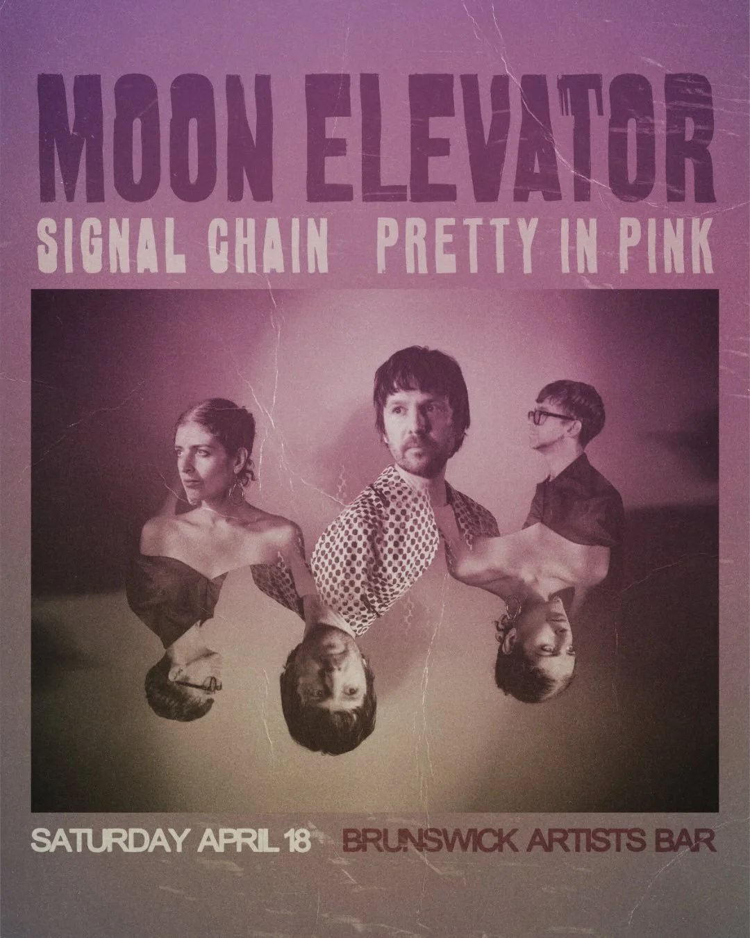 Returning with their cosmic post-punk and psychedelic shoegaze to @brunswickartistsbar on Saturday April 18, local trio @moonelevatormusic kicked off 2026 in recording sessions for their forthcoming debut album. They&rsquo;ll be showcasing a set of n