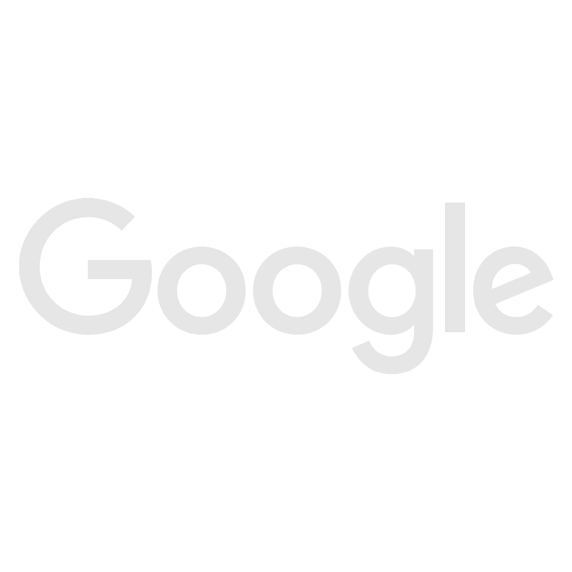 Google-Logo in grau auf weißem Hintergrund.
