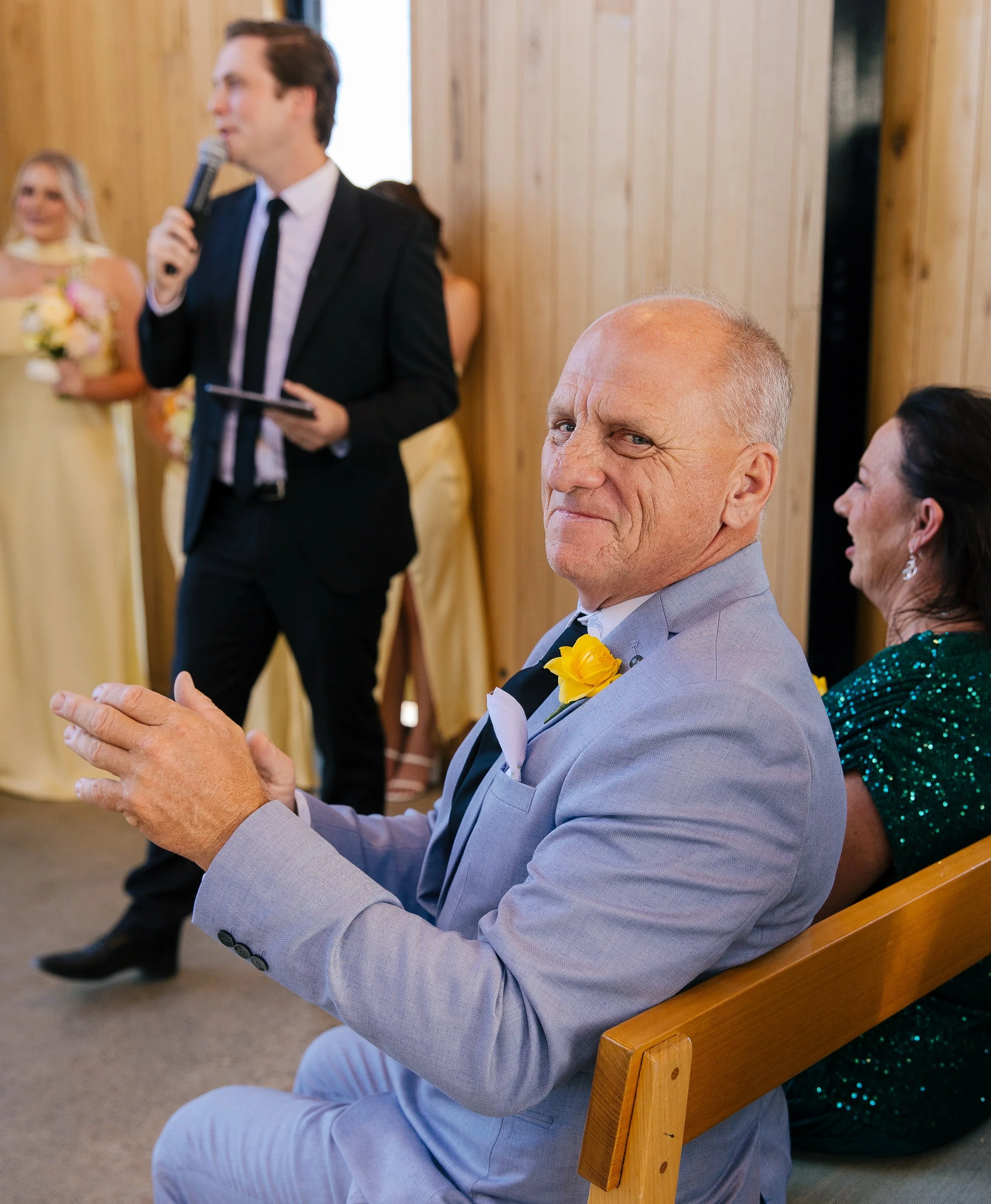 Bride&rsquo;s father is clearly loving the ceremony 🤍✔️

📸 @perlaphotography 

#MelbourneMarriageCelebrant #MelbourneWedding #WeddingCelebrant #YarraValleyWeddings