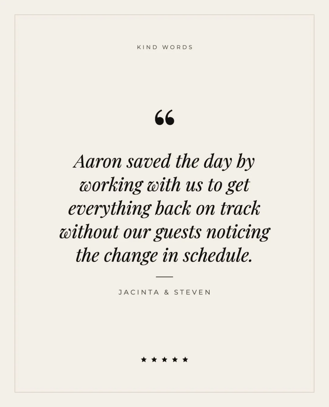 Weddings rarely run exactly to time, and that&rsquo;s okay. When things ran a little behind on Jacinta and Steven&rsquo;s day, we quietly reshuffled the schedule and kept the night rolling. Not a single guest noticed. 🙌

#melbournecelebrant #melbour