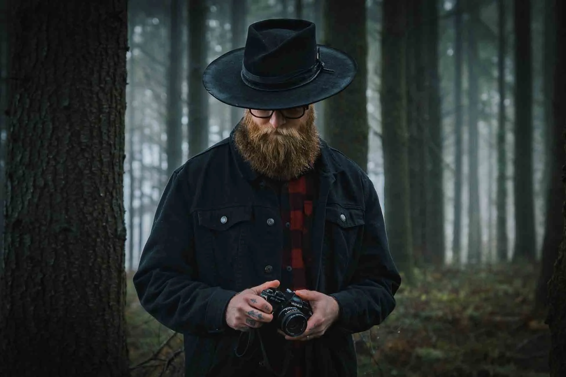 Joe Farrar with a classic film camera