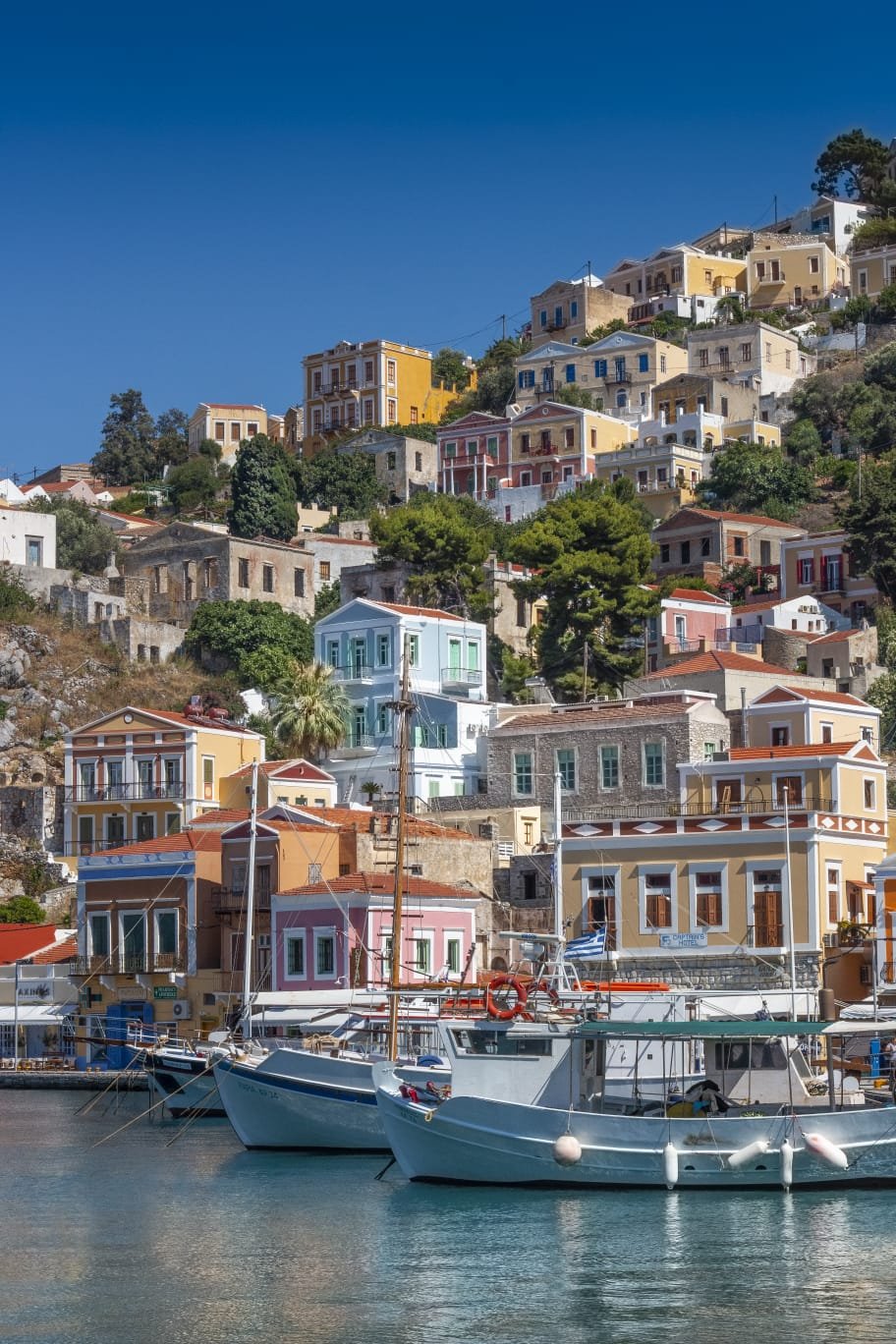 views of the Old Markets Hotel Symi