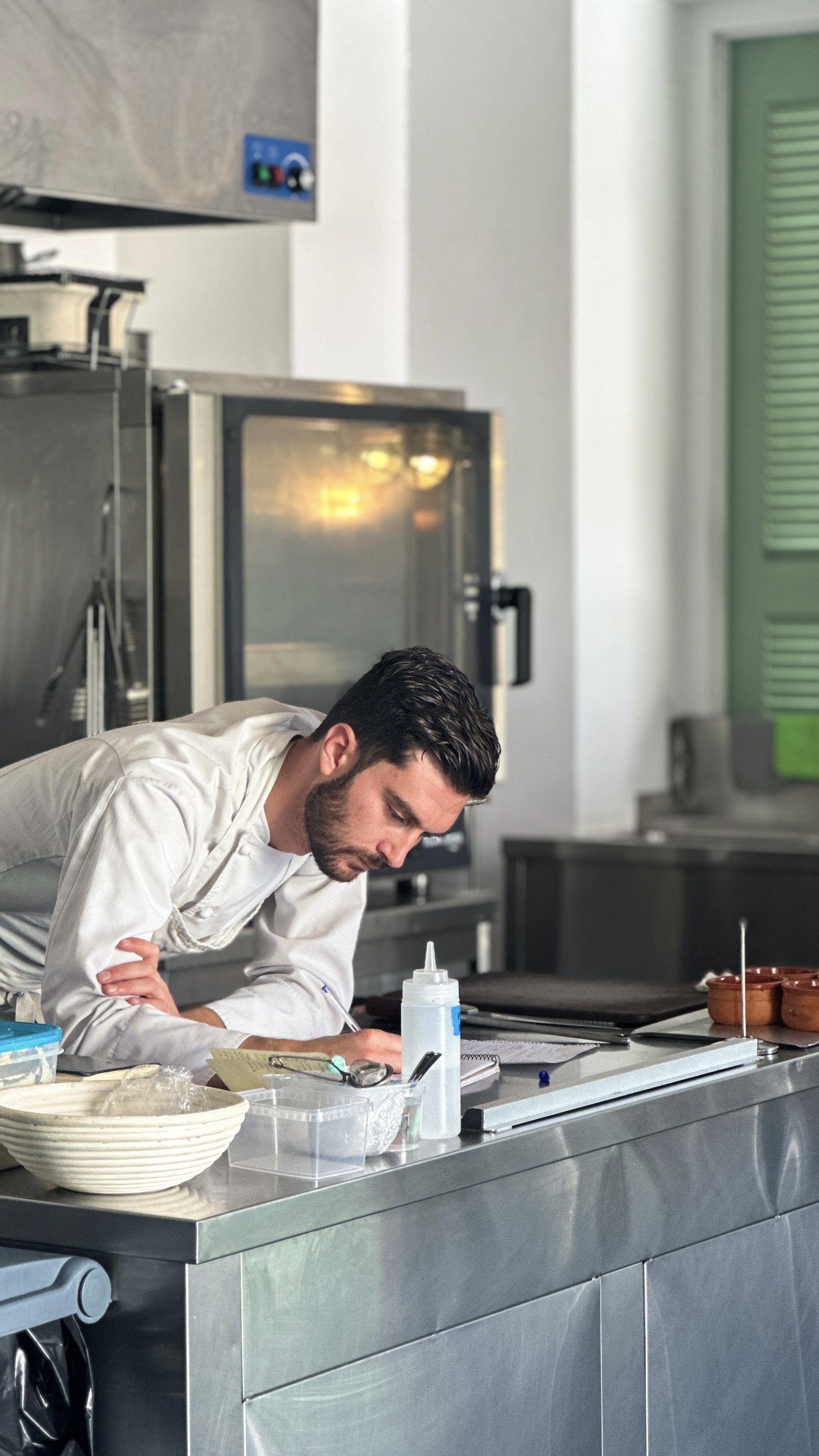 Chef Chris Sidiropoulos planning
