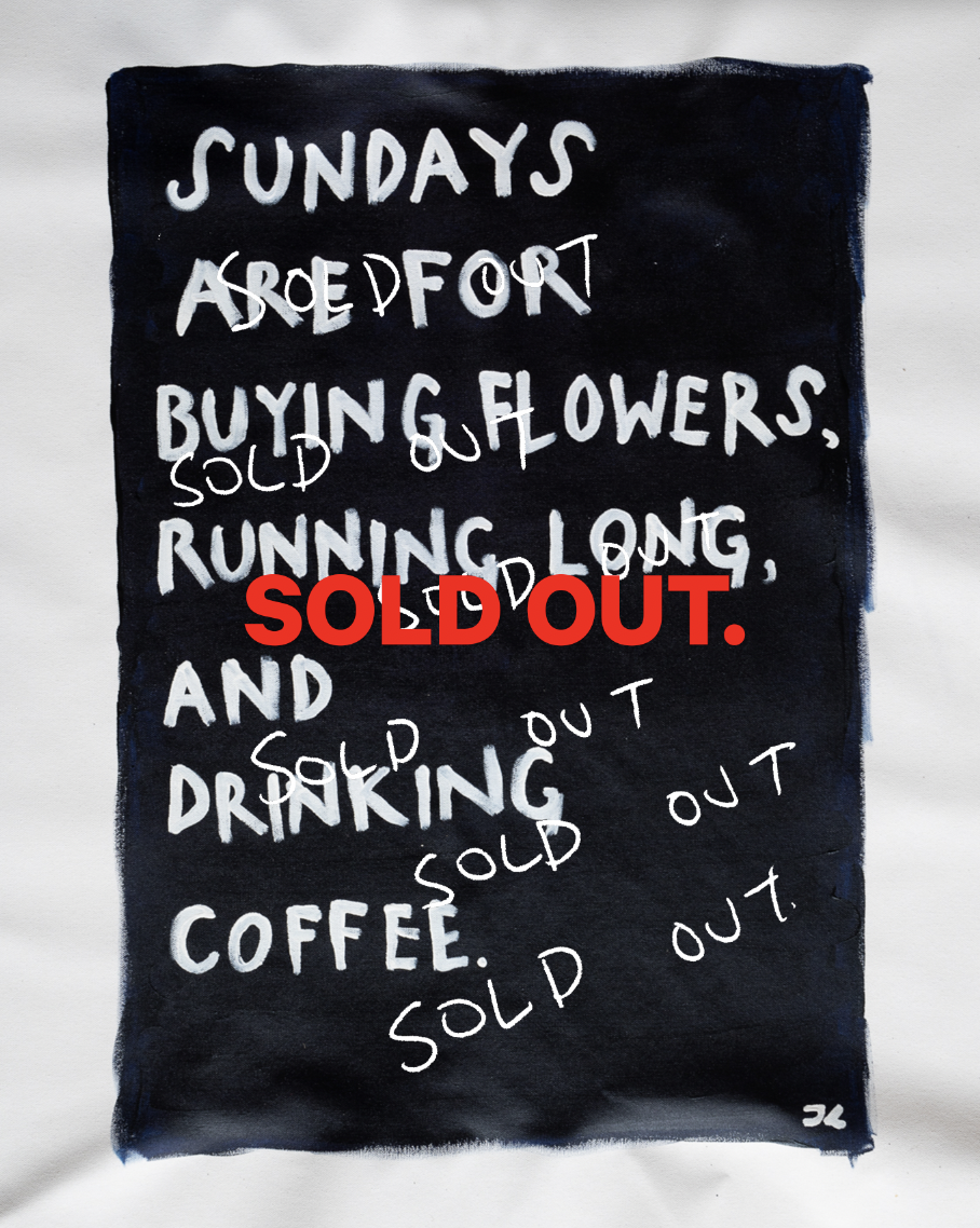 Sunday Flowers - 50x70cm - Blackout Blue