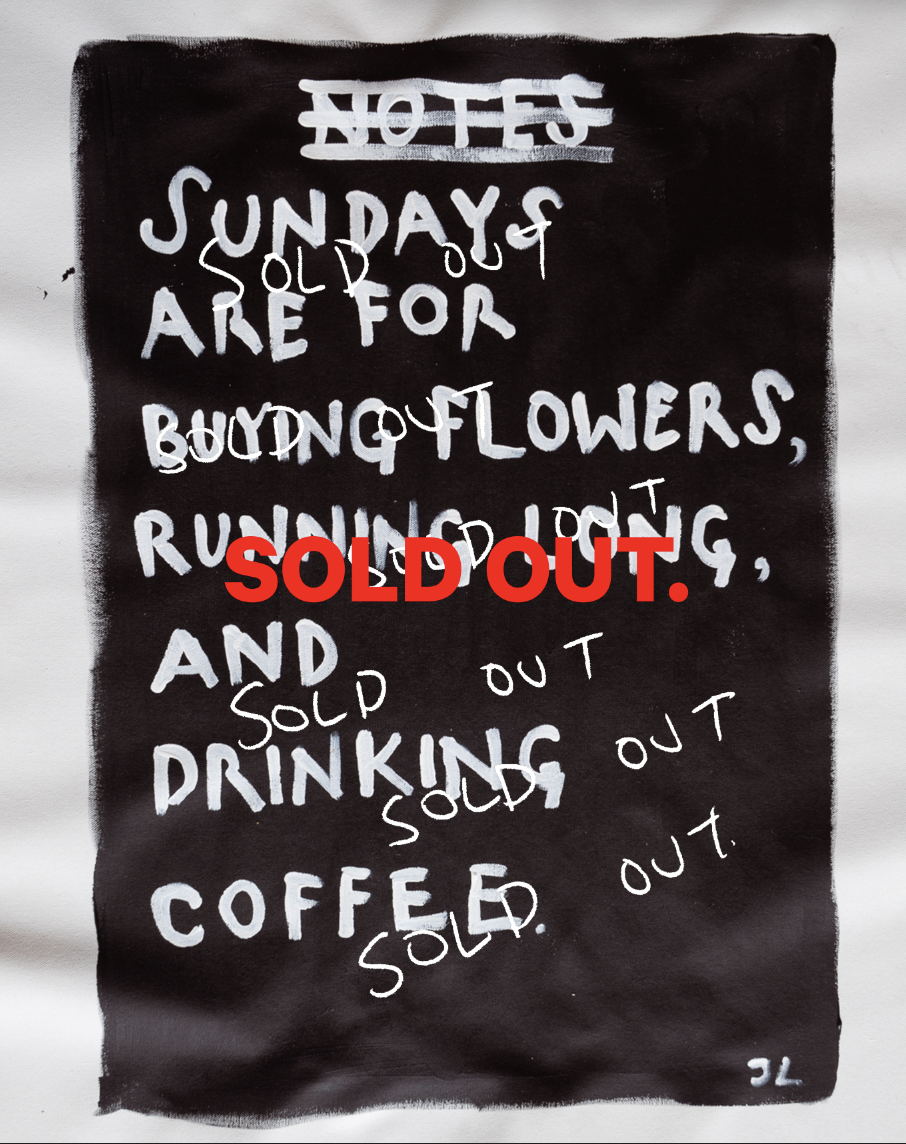 Sunday Flowers - 50x70cm - NOTES LIMITED EDITION.