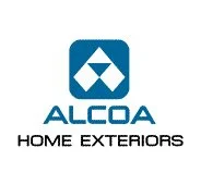 Alcoa Home Exteriors logo featuring a geometric blue icon and company name