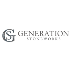 Logo for Generation Stoneworks with the initials 'GS' in a circle