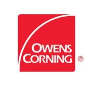 Owens Corning logo with red background and white text