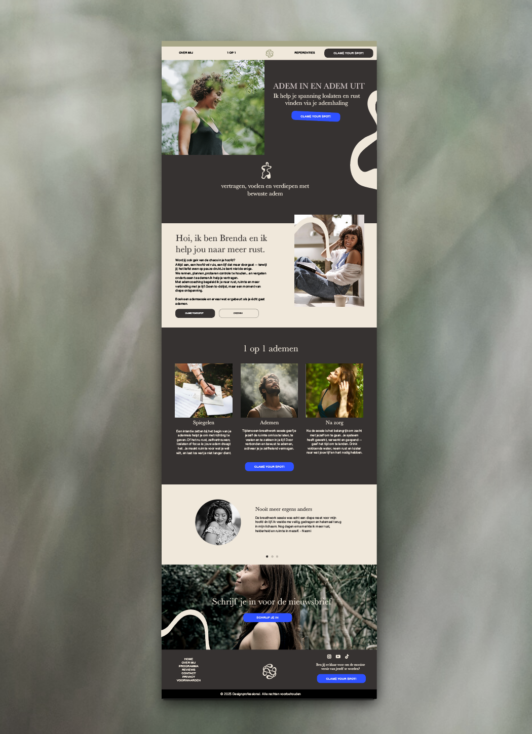 Website design — Coachingpraktijk Brenda