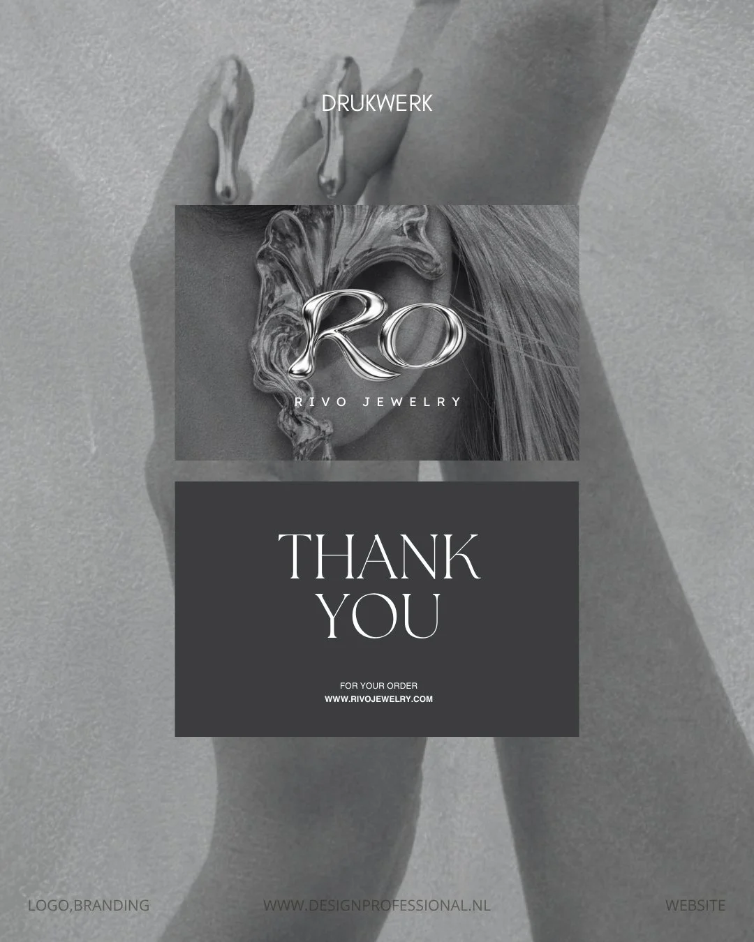 Branding en drukwerk ontwerp voor sieradenmerk RO Jewelry