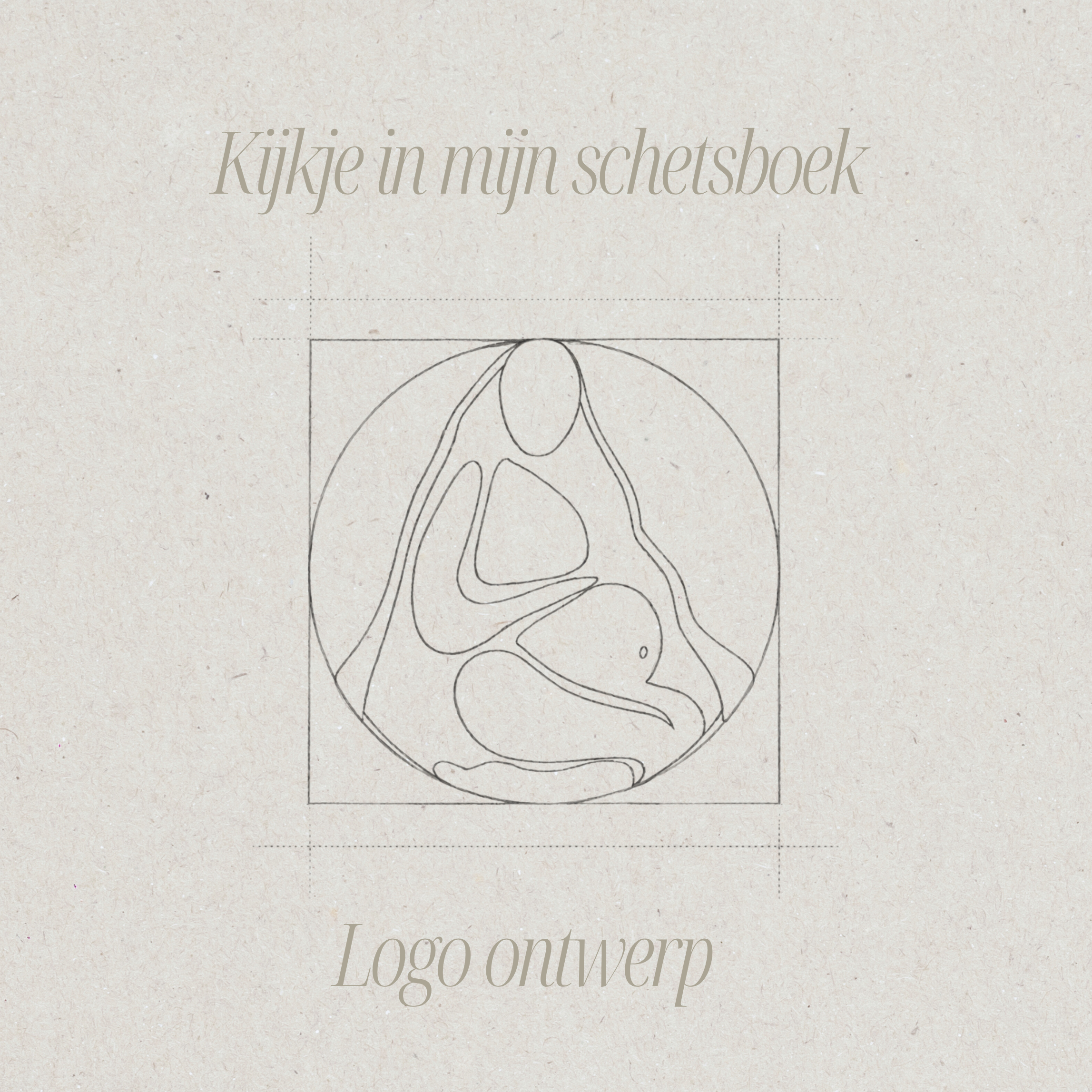 Illustratie van een logo-ontwerp met een bloemmotief op een effen achtergrond met de tekst 'logo ontwerp' in sierletters.