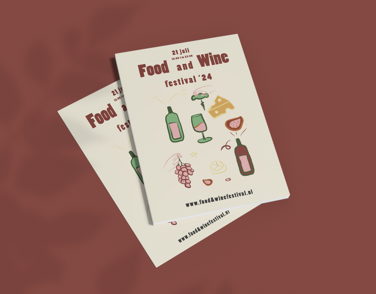 Print design Flyer festival concept - Food and Wine festival 