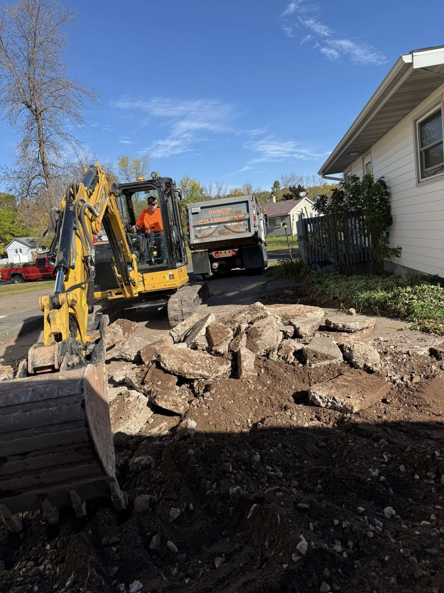 Concrete driveway removal
