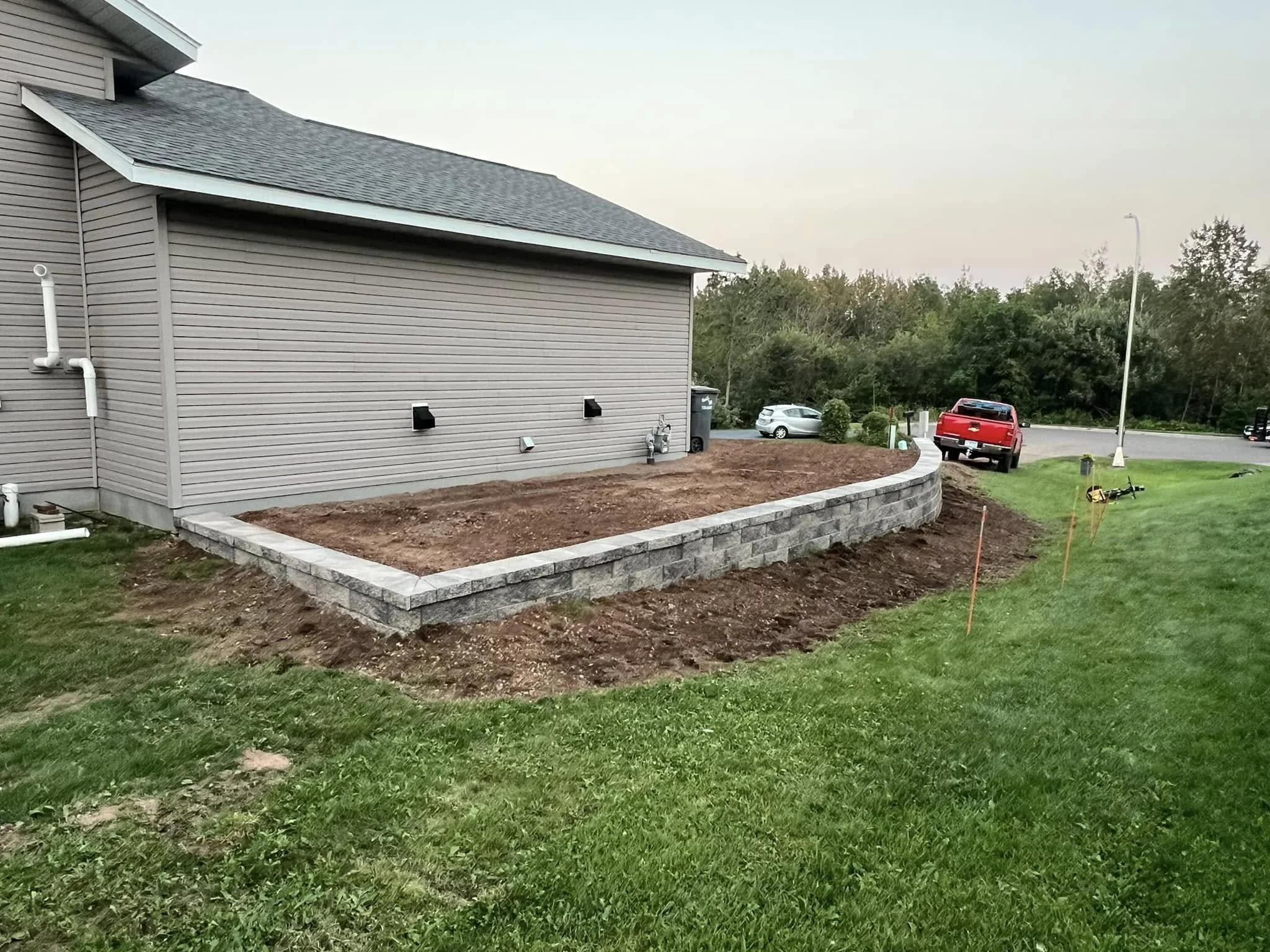Retaining wall project in proctor mn