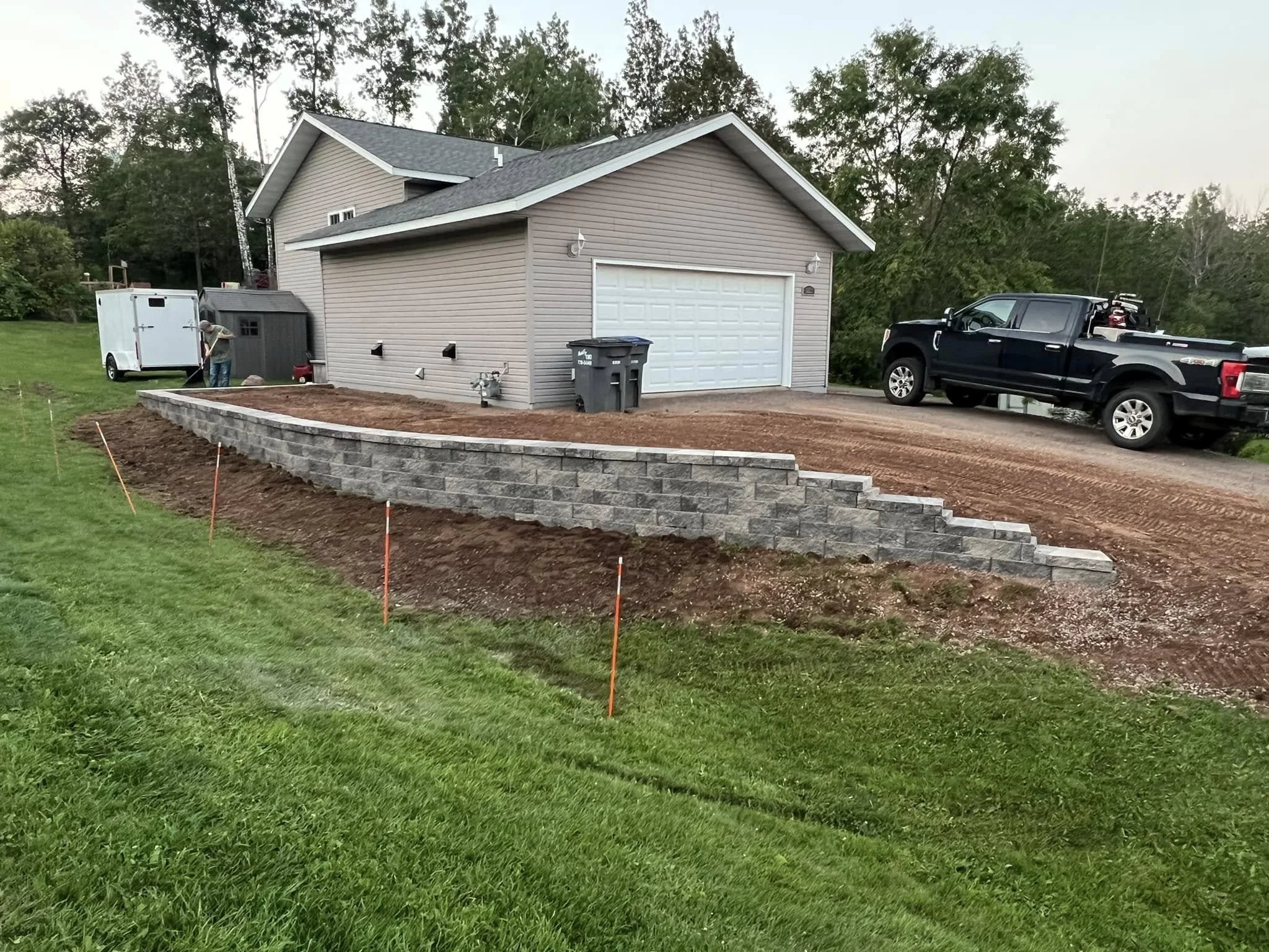 Retaining wall project in Proctor mn