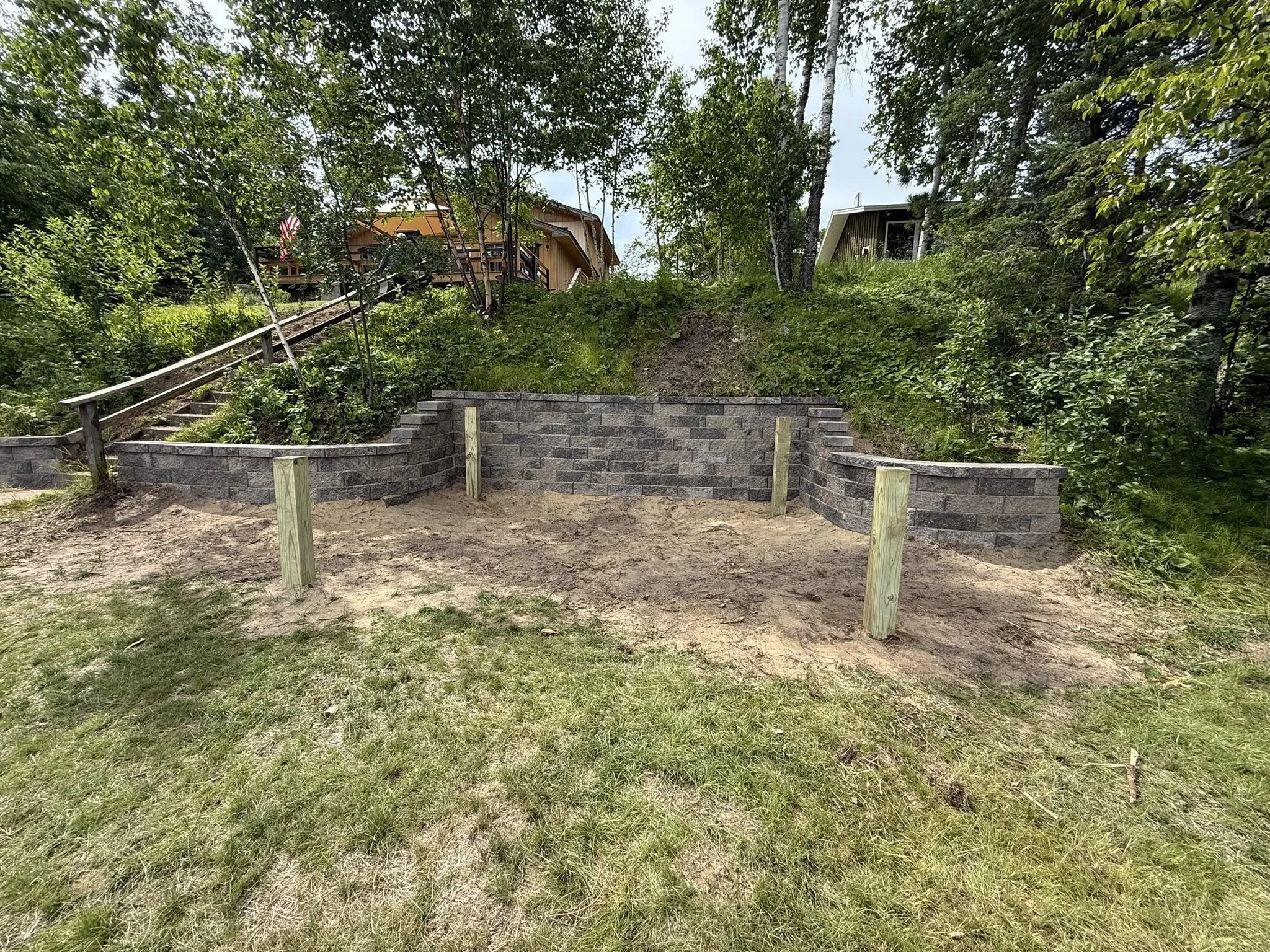 Retaining wall project in canyon mn