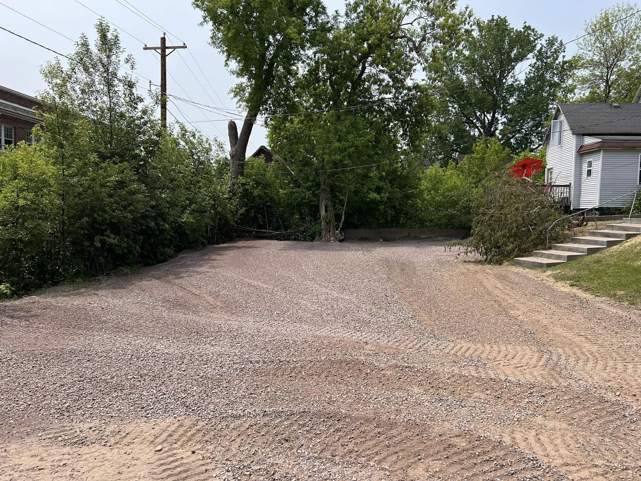 New driveway in central hillside
