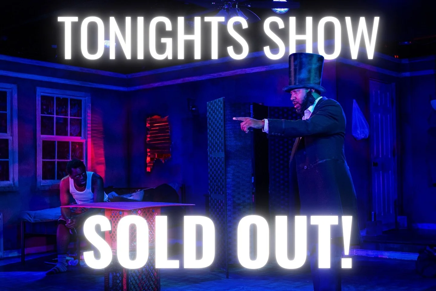 Tonight&rsquo;s performance of Topdog/Underdog is sold out &mdash; thank you to everyone who&rsquo;s joined us for this incredible run so far.
There are only three chances left to experience this powerful production:

Saturday at 2 PM and 8 PM
Sunday