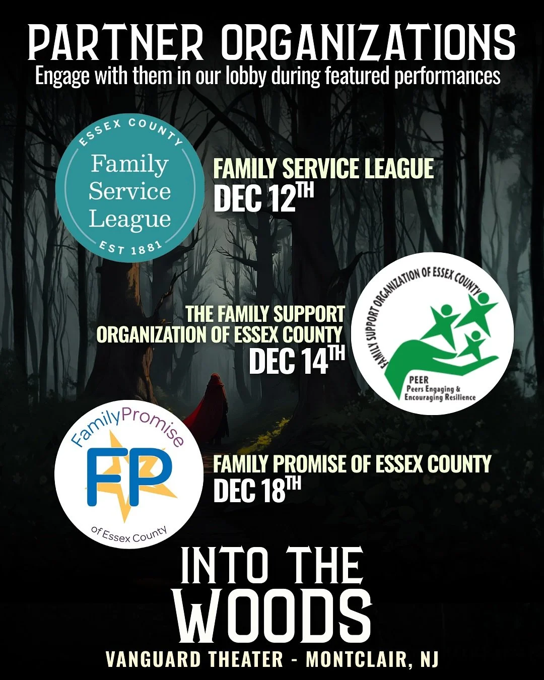 We&rsquo;re proud to deepen the magic of Into the Woods by welcoming several of our community partners into the theater this month. 🌲✨

During select performances, these organizations will be onsite in our lobby, offering resources, conversation, an