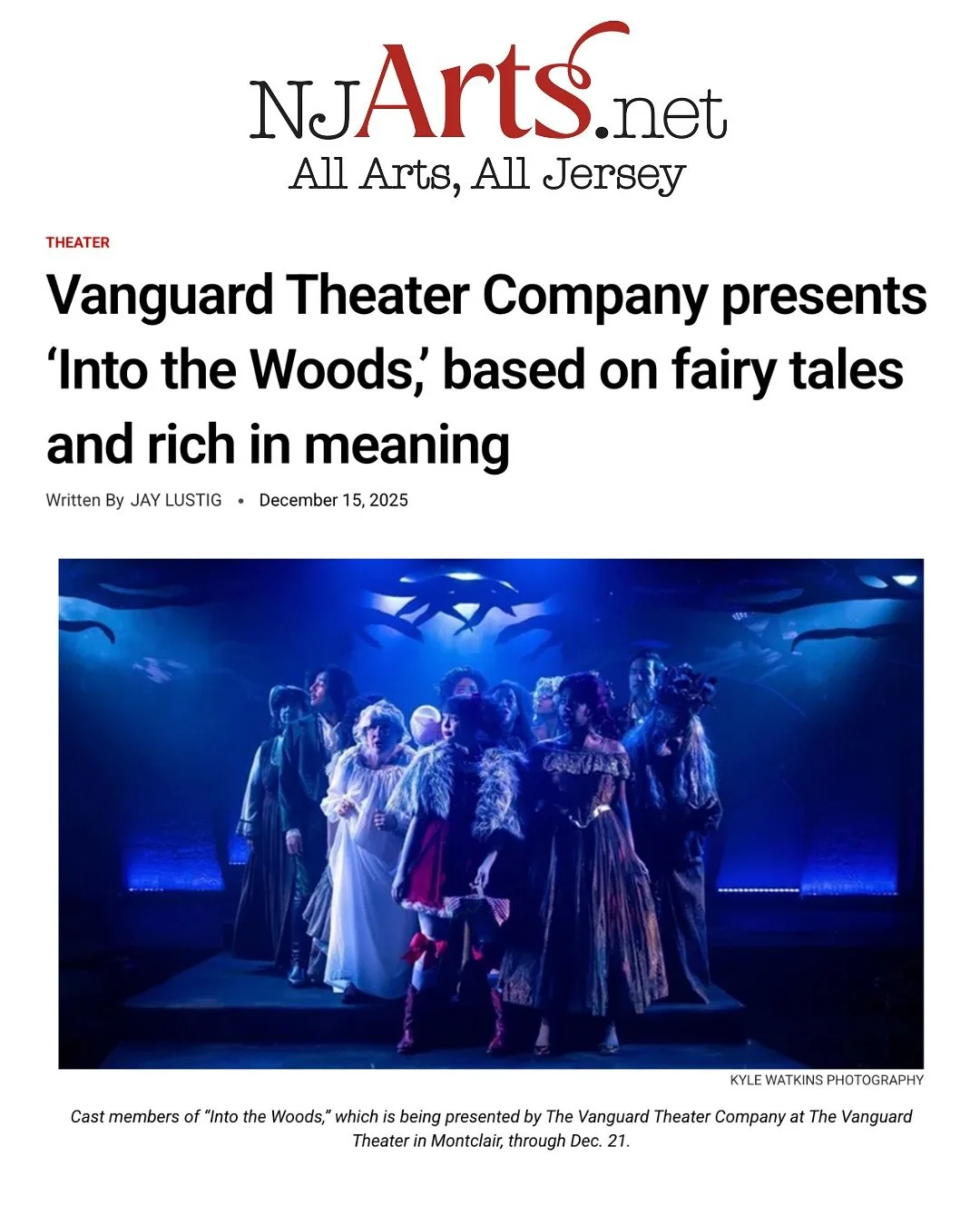 Thank you @njartsnews @njartsdaily for this review of our production of Into The Woods. 

We've only one week left of performances, and some of the weekend is already sold out, so if you're planning on coming, get your tickets before it's too late!