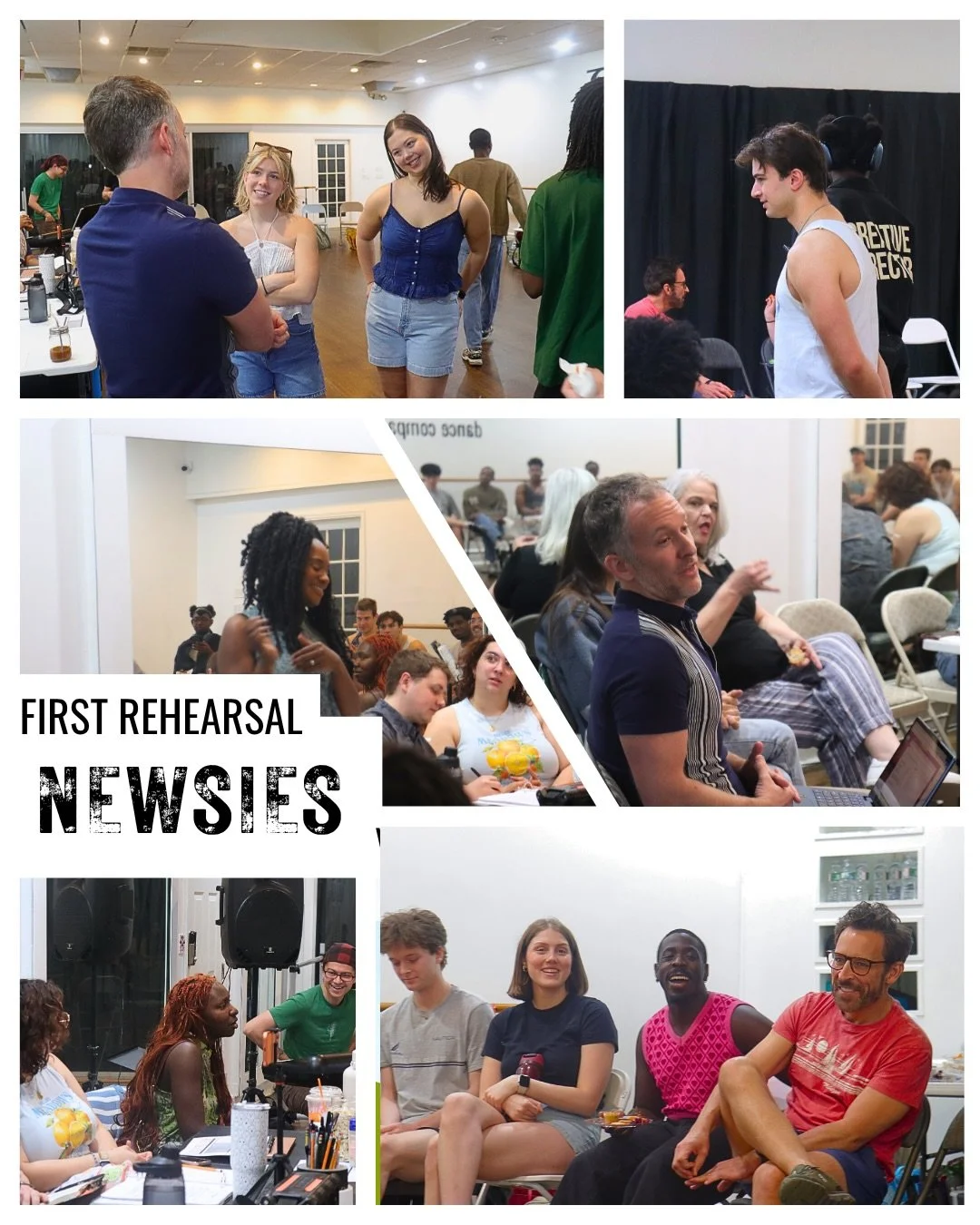 The newsies are officially in the room. 🗞️✨

This past week, we welcomed the full cast of Newsies into the space for the very first time alongside presentations from our incredible production team before diving into a full day of music rehearsals. F