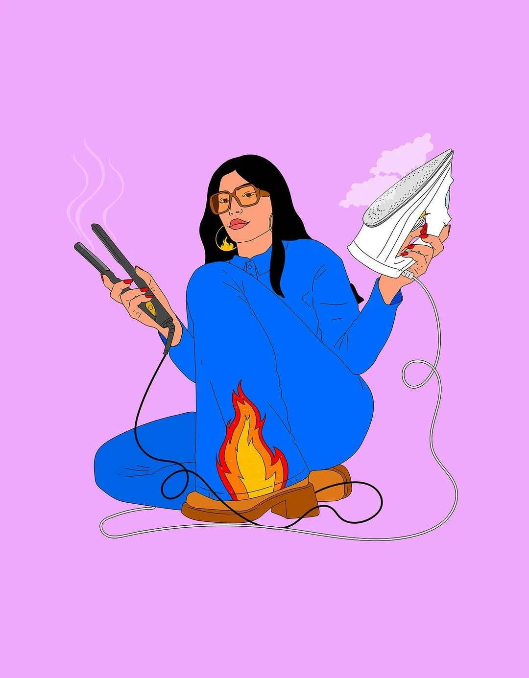 ♨️ Editorial illustration for an ongoing series about hair @zeitmagazin online.Text- @ameliea__ AD- Nina Lüth.jpg