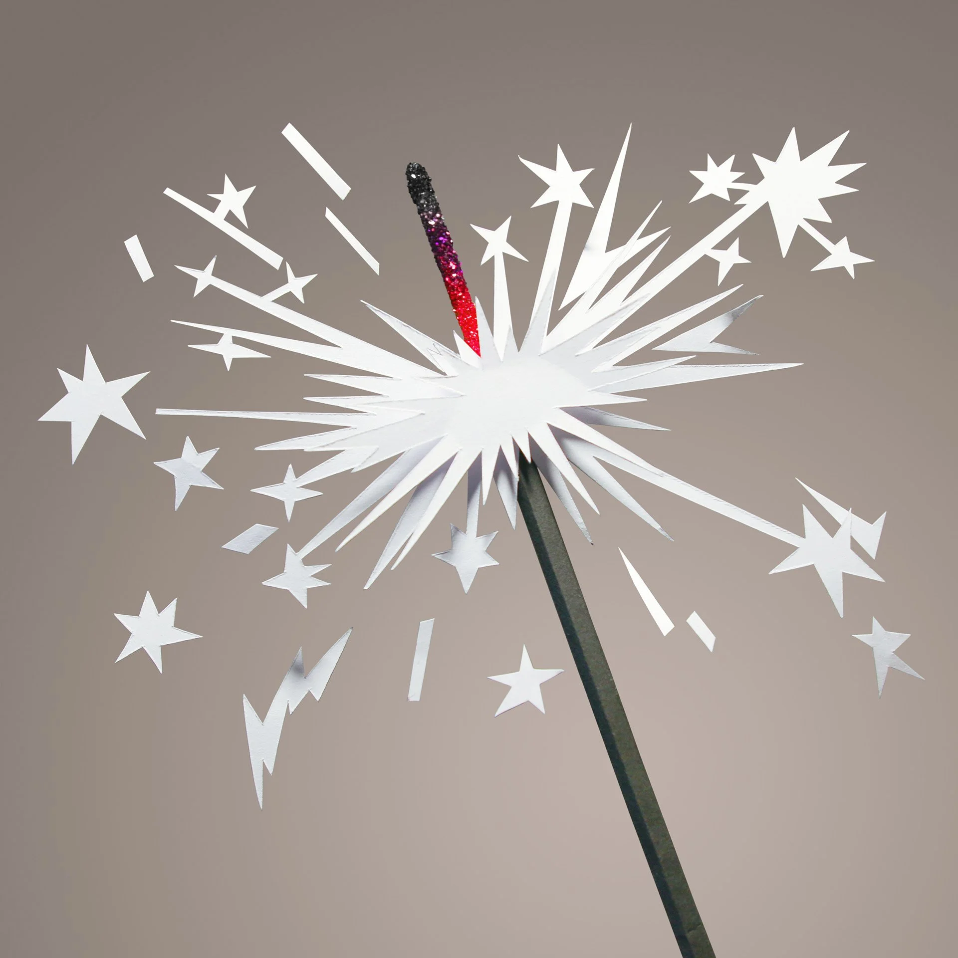 FIREWORKS - Paper Craft Illustration