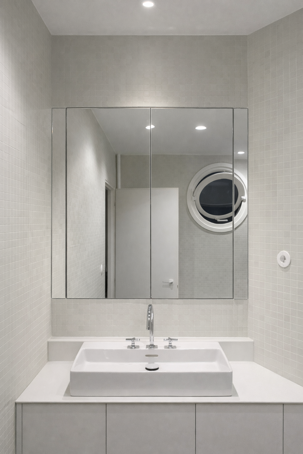 Modern bathroom with sleek fixtures.png