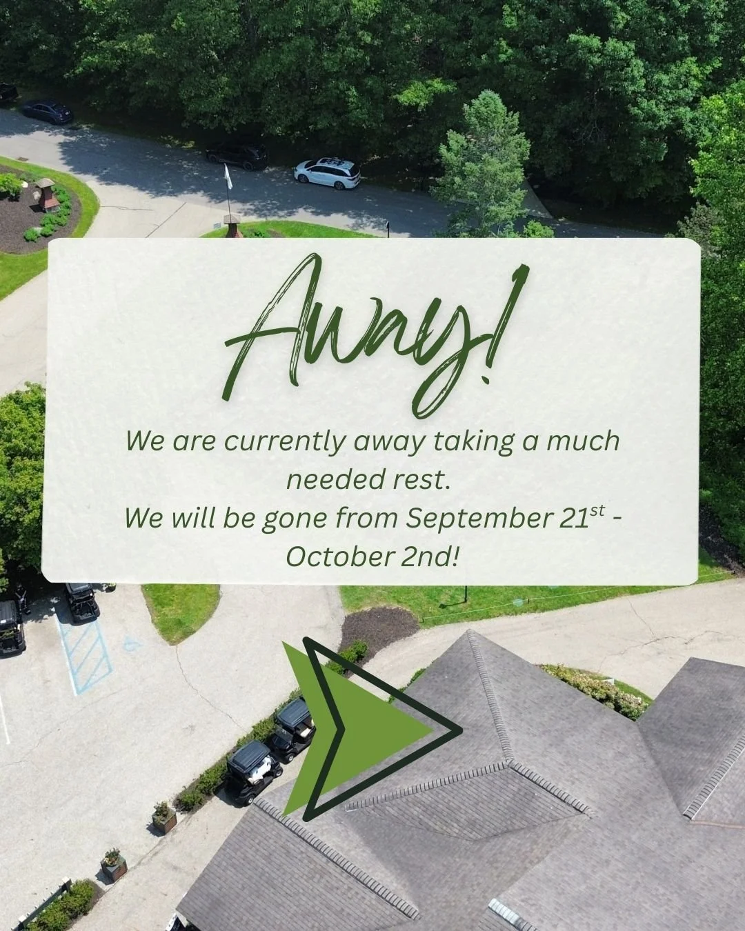 ✨ Heads up! I&rsquo;ll be on vacation starting from September 21st and won't be back until October 2nd. ✨

I&rsquo;ll still be keeping an eye on my inbox and responding to inquiries for October sessions, but replies may take a little longer than usua