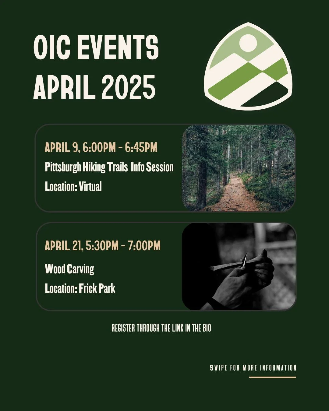 Spring is the perfect time to reconnect with nature, try something new, and explore the outdoors in fresh ways.

Join the OIC for two upcoming events designed to help you do just that:

Virtual Hiking Info Session &ndash; April 9
Join our Program Coo