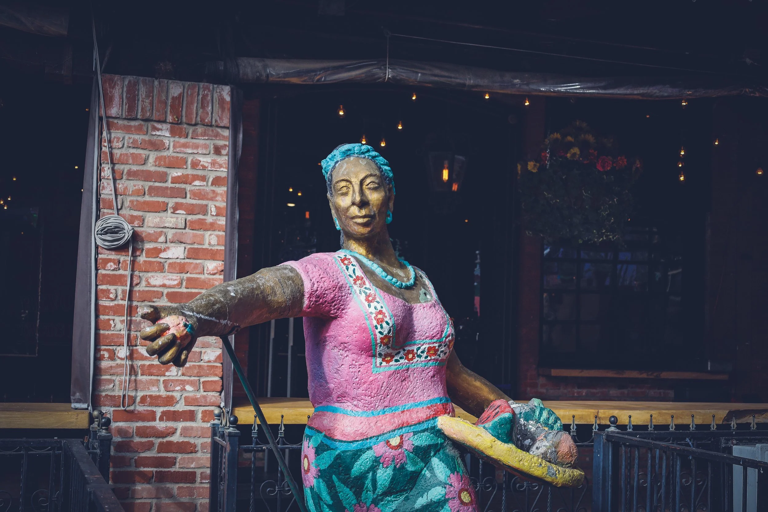 A statue remembering the San Antonio Texas chili queens by journalist Matt Pierce.