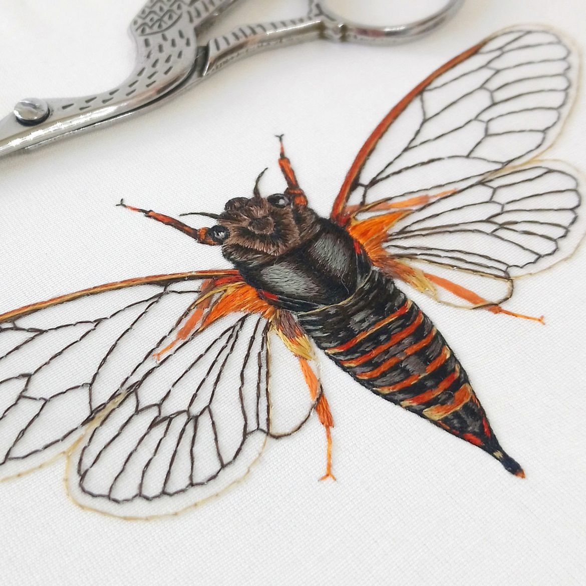 Cicada Silk Hand Embroidered Art Close Up.jpg