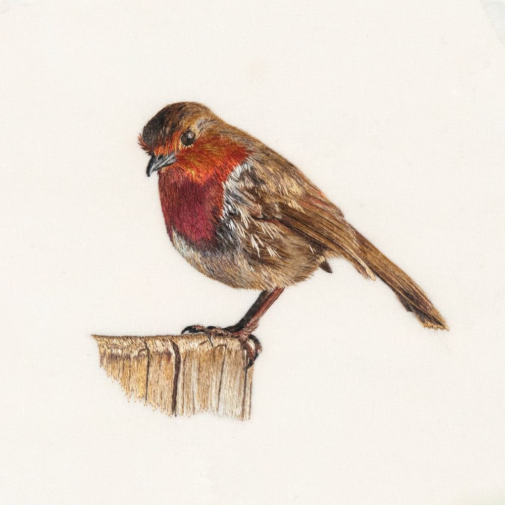 Robin embroidery