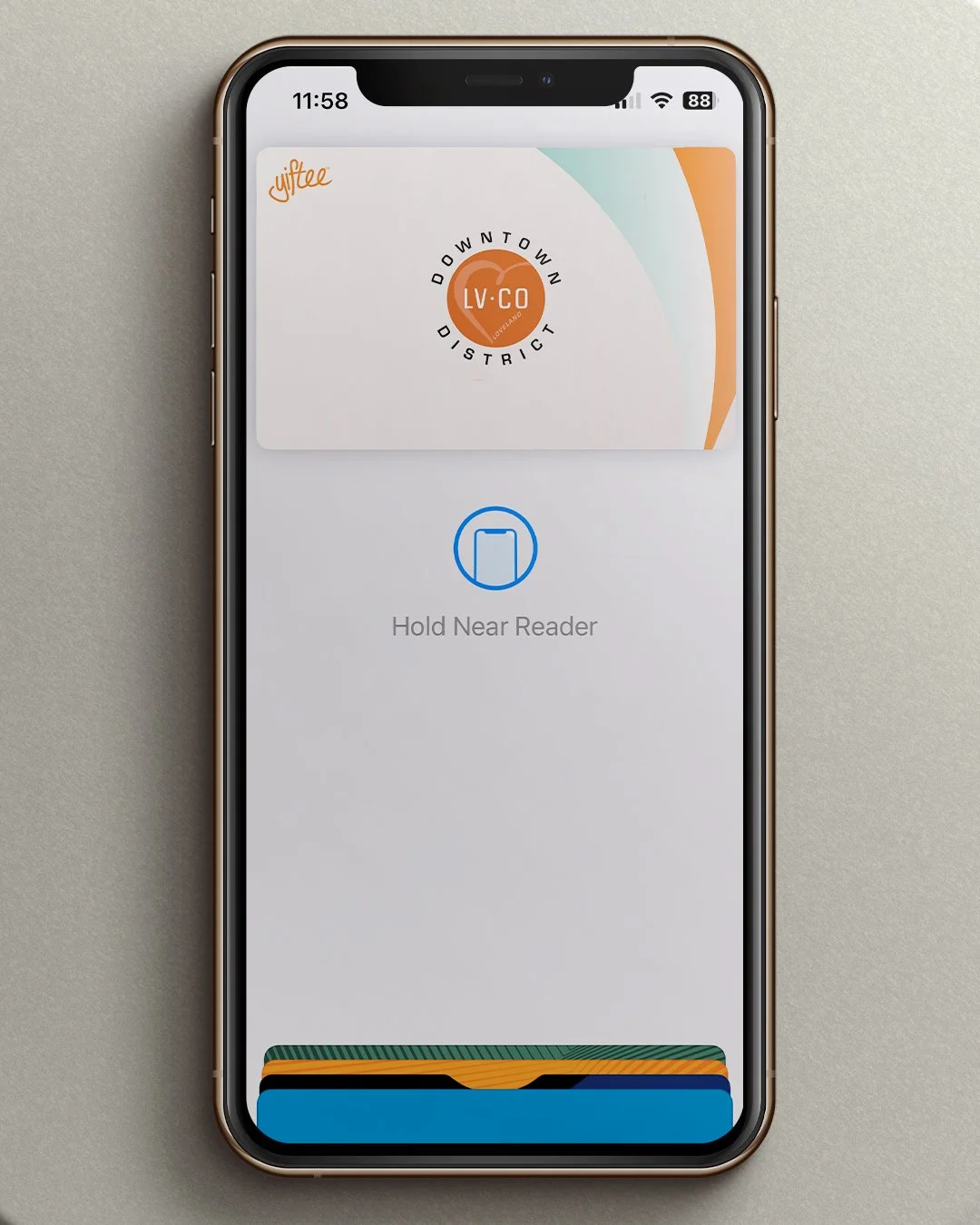 The Downtown Loveland Gift Card is now available in your digital wallet! 🎉
Supporting your favorite Downtown Loveland businesses has never been easier! 

For Apple iPhone Users: Download the Yiftee App and then activate your CommCard and push it to 