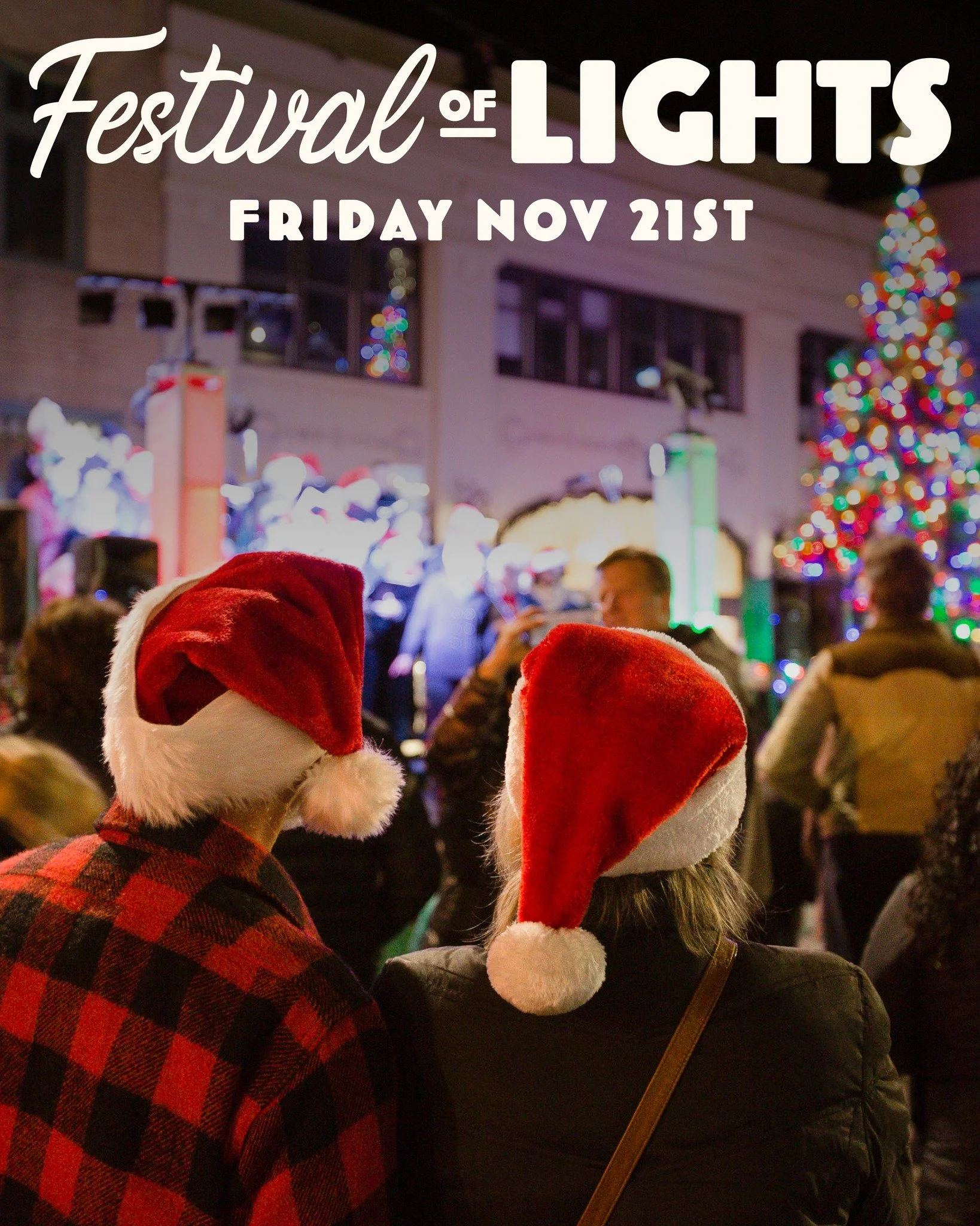 We're kicking off the holiday season this Friday night during the Festival of Lights! Join us from 5:00-8:00PM for free family-fun! 

A few highlights you don't want to miss! 
- Live Community Performances will be in the The Foundry Plaza this year, 