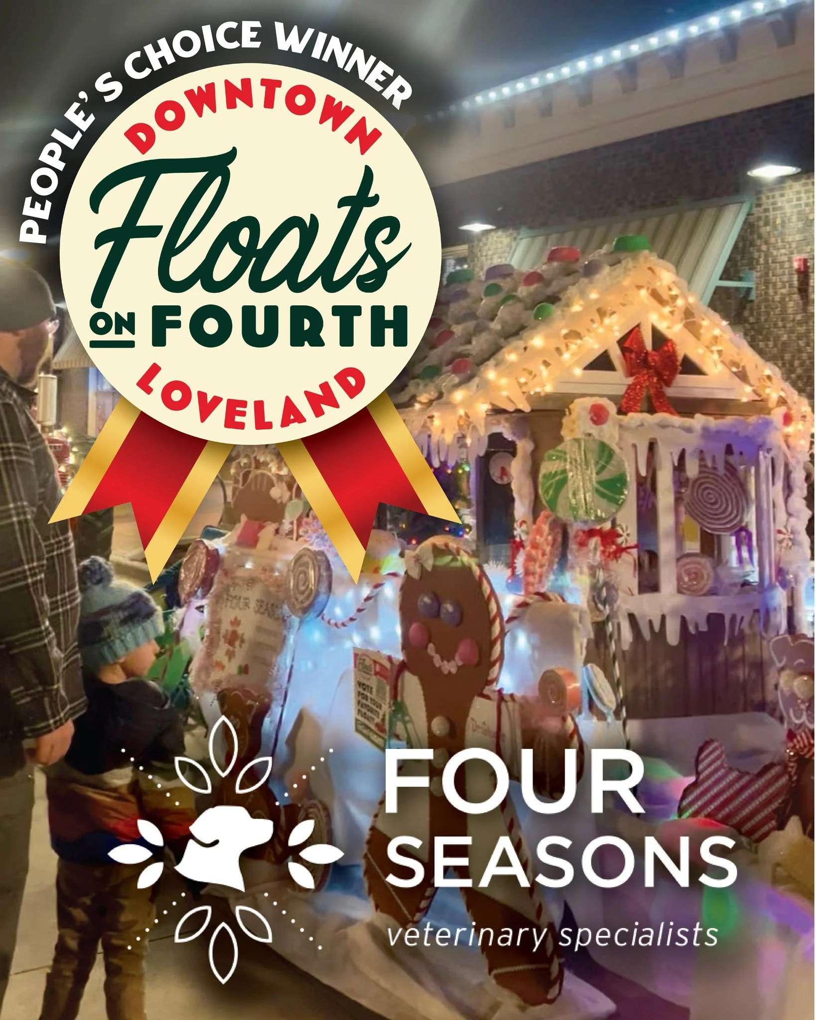 🎉 Congratulations to Four Seasons Veterinary Specialists ! 🎉 

We&rsquo;re excited to announce that they are the People&rsquo;s Choice Winner of this year&rsquo;s Floats on Fourth during the Festival of Lights!

Their adorable and creative float, &