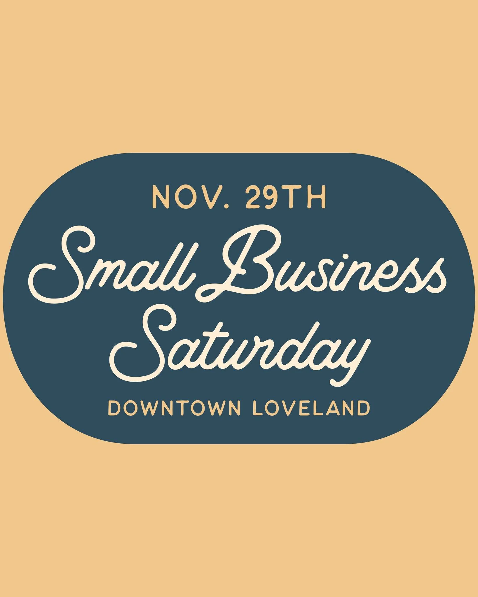 Holiday shopping starts here. Shop small in Downtown Loveland this Saturday and discover gifts you won&rsquo;t find anywhere else.

Check out Small Business Saturday deals here: https://www.downtownloveland.org/small-business-saturday

On Small Busin