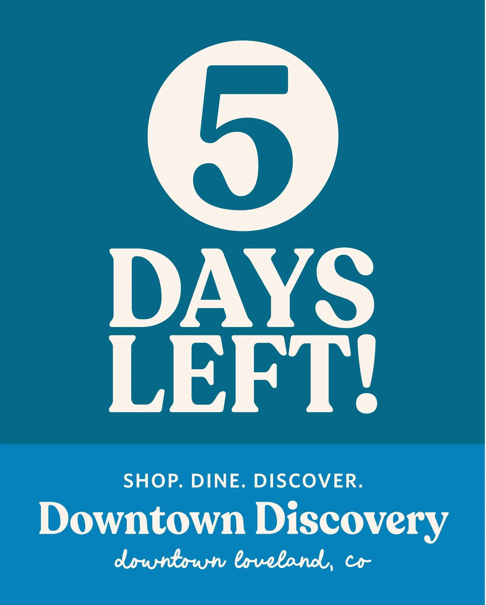 You know all those Downtown Discovery cards you've been collecting?!
IT'S TIME TO USE THEM!! 😉
Today marks the FIVE-DAY countdown to the end of our promotion so be sure to head downtown soon to receive &amp; redeem your Downtown Discovery cards!
Wit