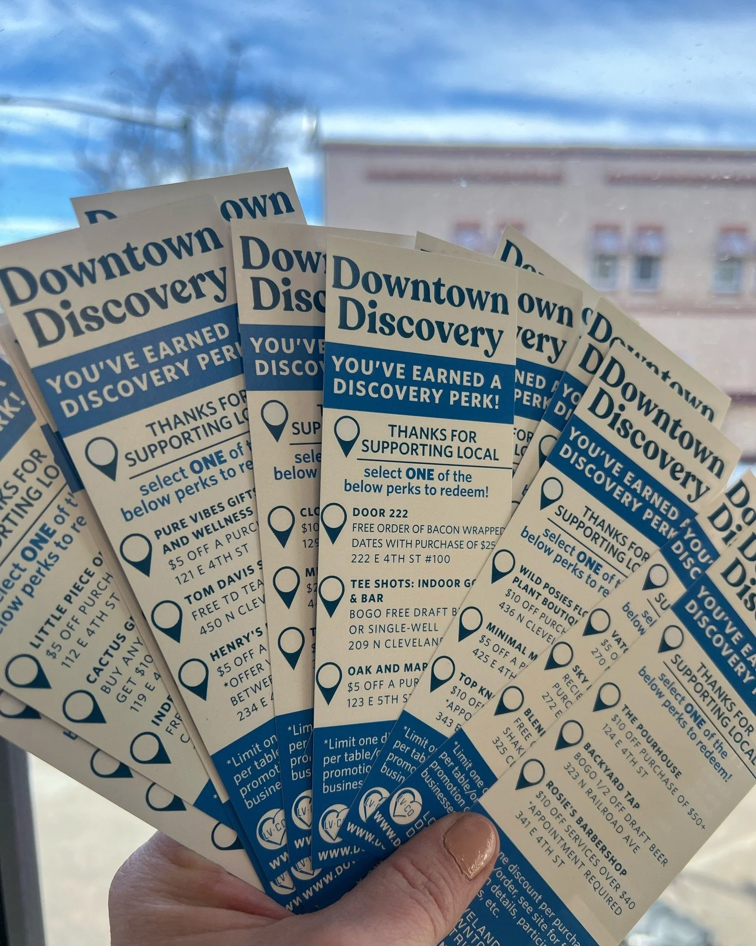 TODAY is the last day to redeem your Downtown Discovery cards! Head Downtown Loveland and take advantage of the great deals our businesses are offering! 

#loveland #downtownloveland #lovelandcolorado #lovelandco #visitloveland #todoinloveland #north