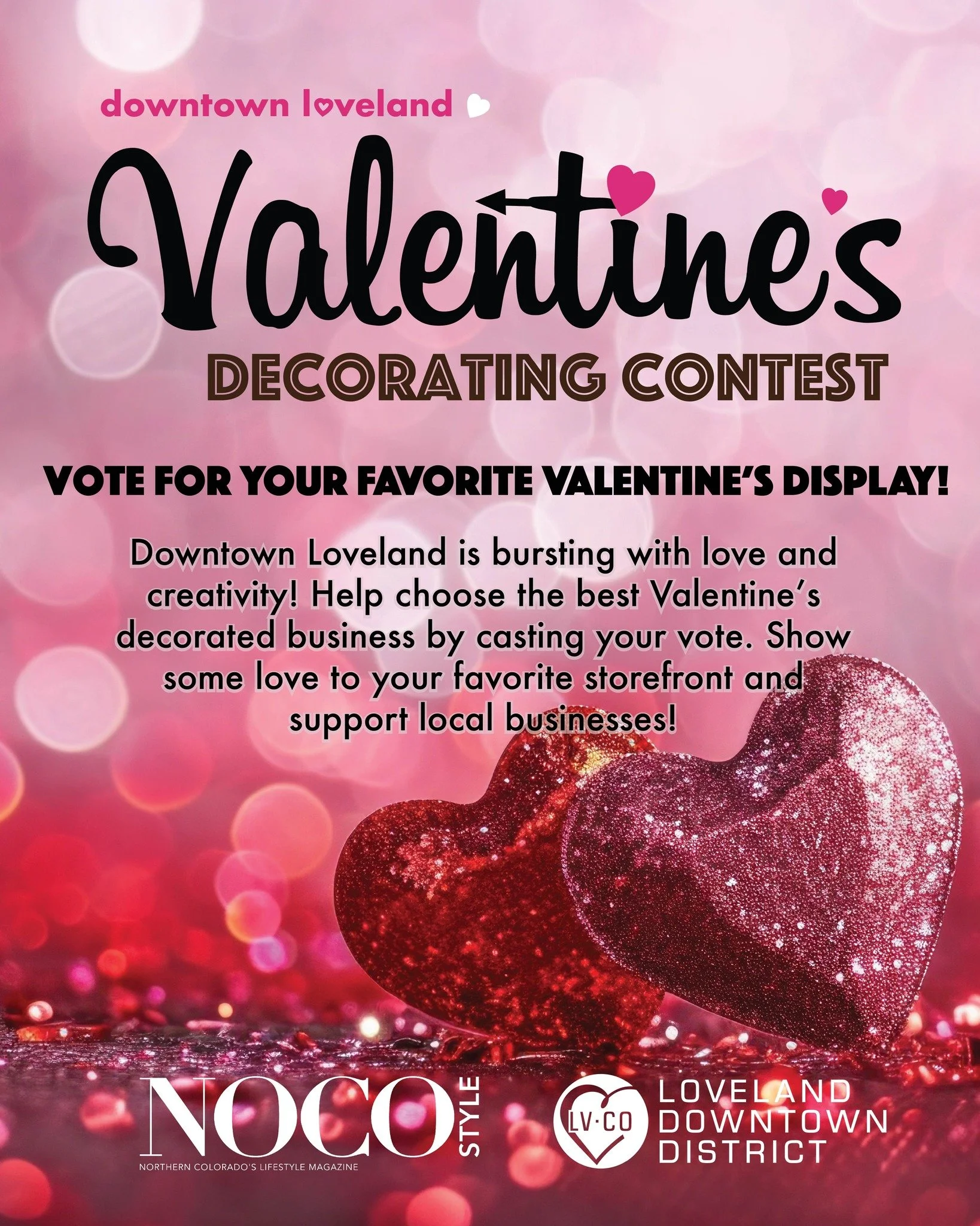 💘 Love Is in the Air, Loveland! 💘

Cupid has been busy in downtown Loveland - Our local businesses went all out with their Valentine&rsquo;s d&eacute;cor, and we want YOU to help pick the beszt decorated business.

We&rsquo;ve partnered with NOCO S