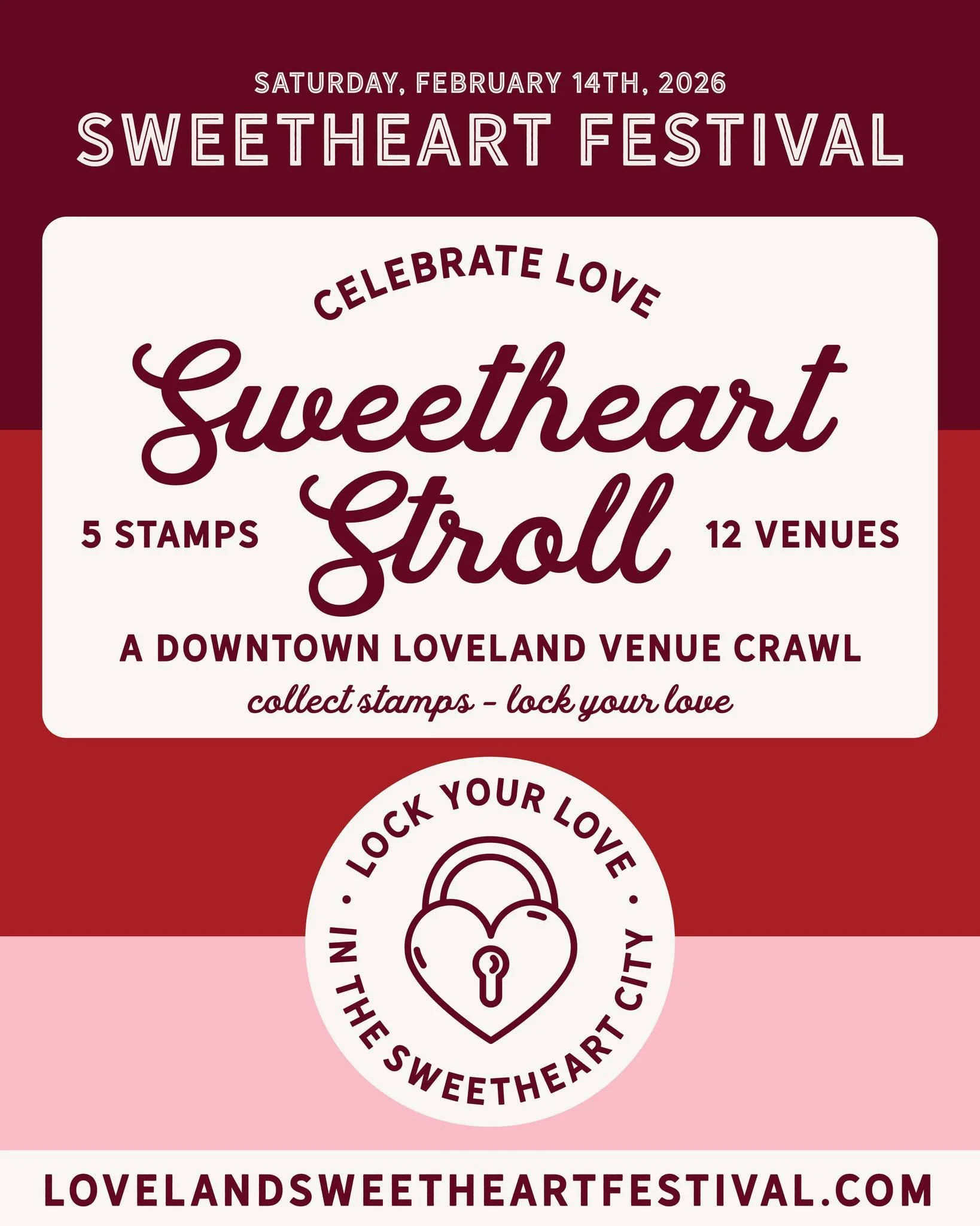 Celebrate Valentine&rsquo;s Day in Downtown Loveland 💕
This year&rsquo;s 2026 Loveland Sweetheart Festival is a one day celebration on Saturday, February 14. Start at The Foundry Plaza and enjoy live ice sculpting, fire and art demonstrations, perfo
