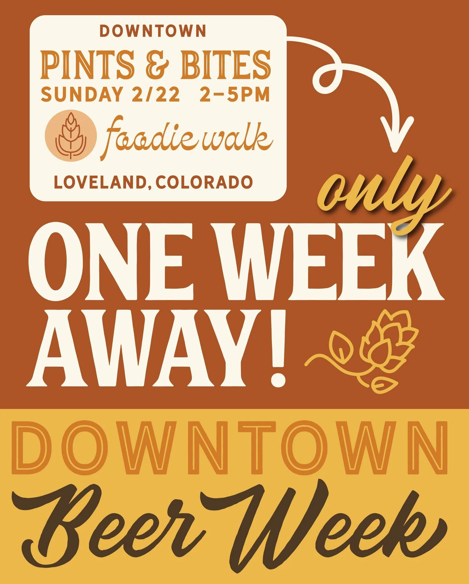 Beer Week is almost here, and Downtown Loveland is serving the first round. 🍺🍴

The 2nd Annual Pints &amp; Bites Foodie Walk kicks off Loveland Beer Week with a casual stroll through downtown, featuring perfectly paired bites and pours at every sto