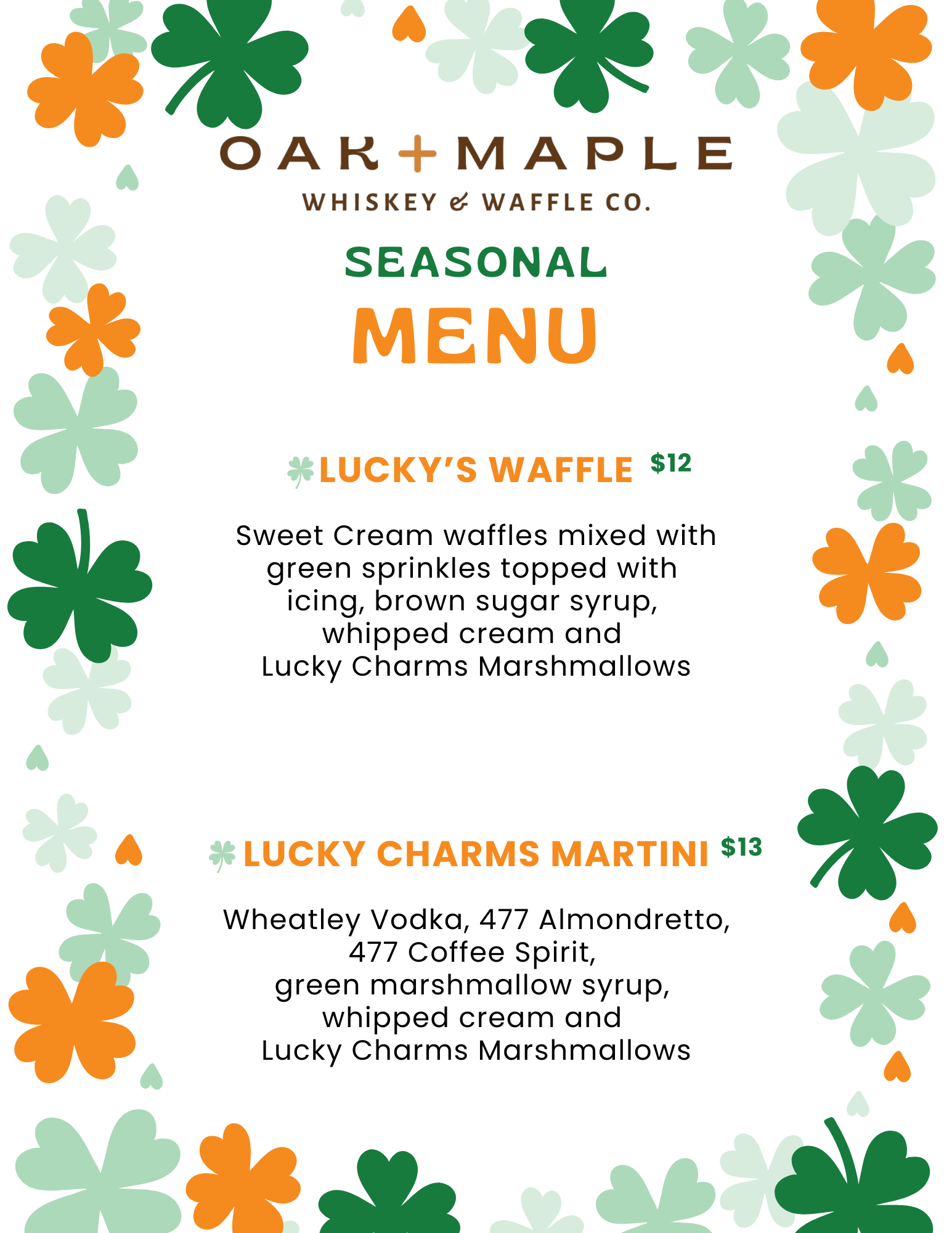 Oak and Maple Waffles and 477 Distilling