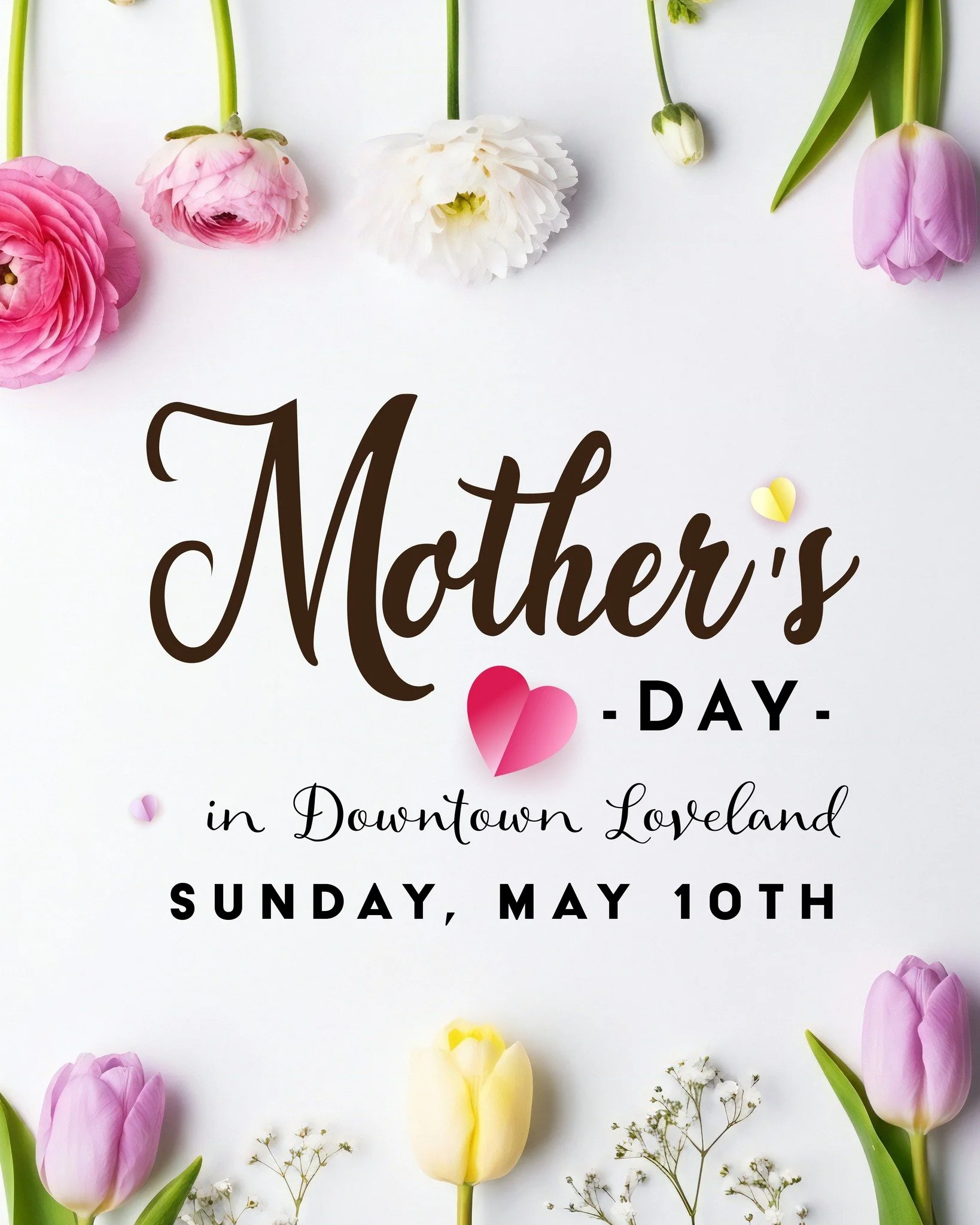 @This Mother&rsquo;s Day, skip the stress and spend more time celebrating the amazing moms in your life 💖 

We&rsquo;ve rounded up the best events, specials, and local deals happening in Downtown Loveland&mdash;all in one easy guide. 

From deliciou