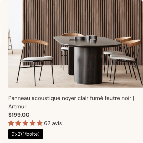 page produit shopify pour vente panneaux muraux