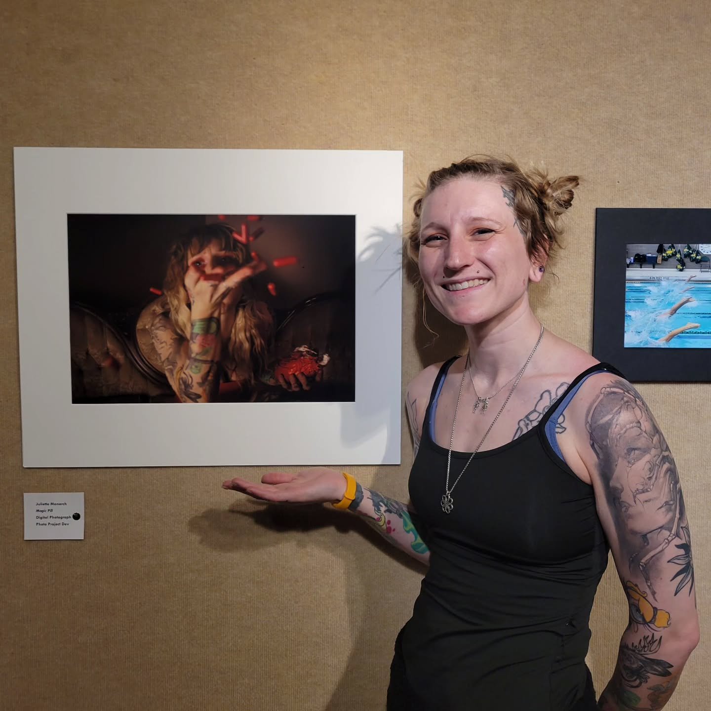I had an amazing experience at the juried art show at SUNY Adirondack Community College yesterday! I’m so proud to have my two self-portraits chosen for the exhibit. I’m really happy and grateful to have been a part of this wonderful gal