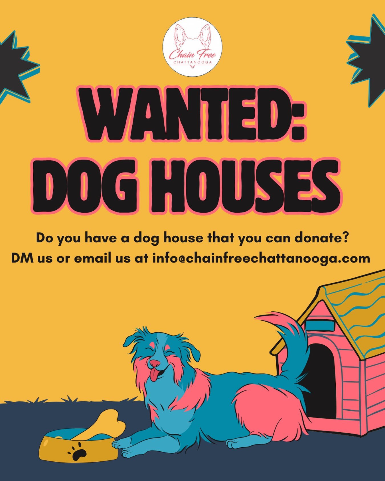 Our fence pups need adequate shelter and winter is coming! Have one you can part with?

📩 DM us or email info@chainfreechattanooga.com
